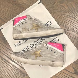 Golden Goose Mid Star Suede Trim Leather Sneaker